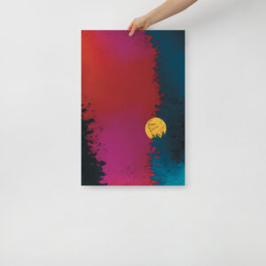 The Yellow Side of the Moon by Marie | Poster