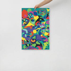 Psychedelic Confetti by Marie | Poster