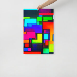 Neon Geometry by Lucho | Poster
