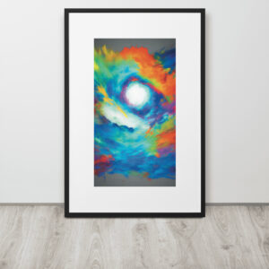 White Hole in the Sky by Marie | Matte Paper Framed Poster With Mat