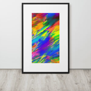 Vibrant Flux by Marie | Matte Paper Framed Poster With Mat