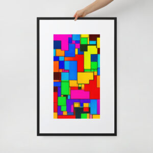 Chromatic Convergence by Lucho | Matte Paper Framed Poster With Mat
